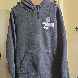 Carhartt Gray Crew Neck Sweater Casual Cotton Blend